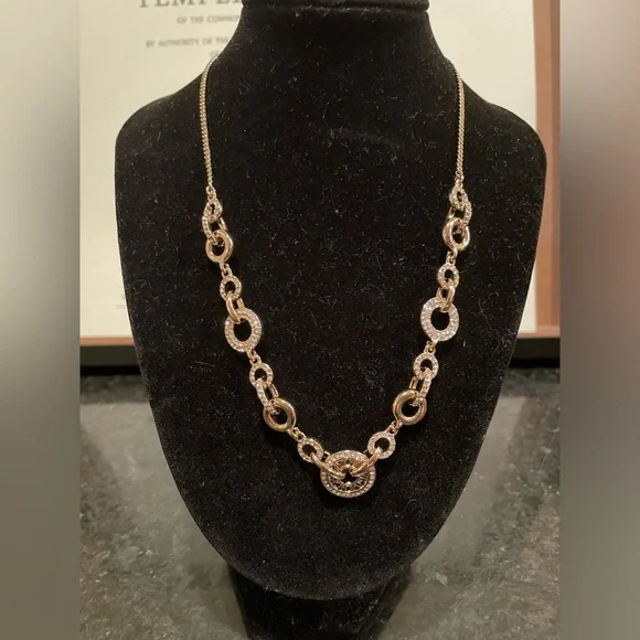 Givenchy Gold Pave Logo Necklace - Picture 2 of 6